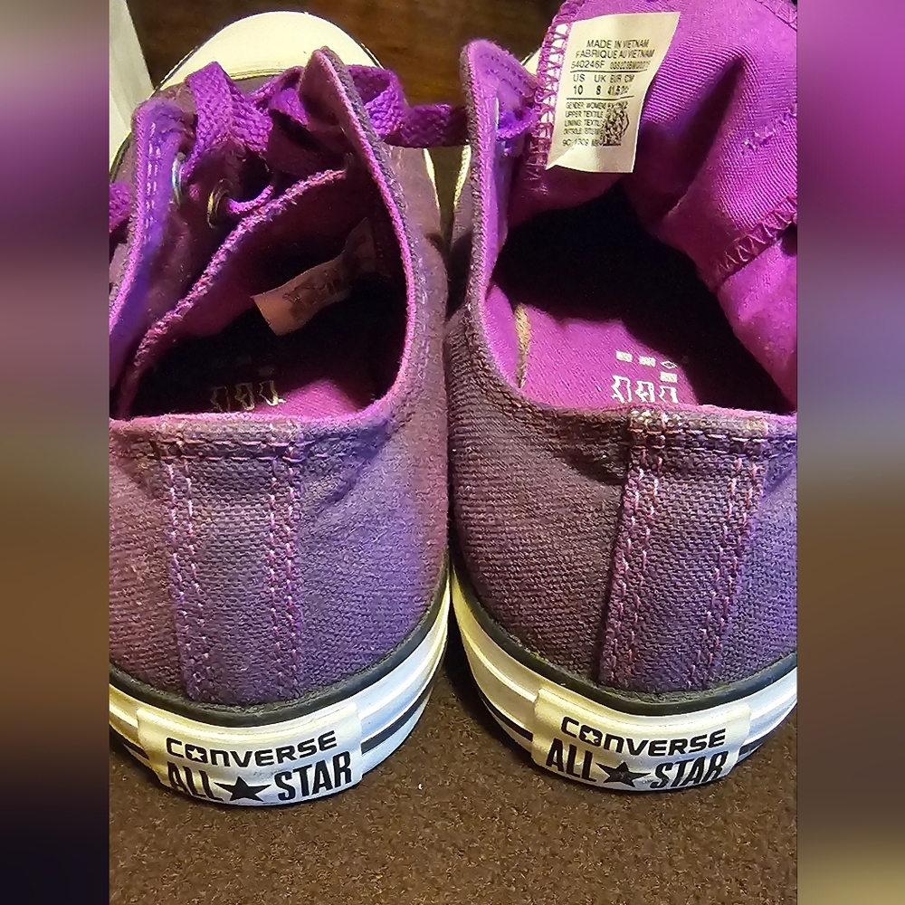 Converse All Star Purple Low Top Sneakers CT OX 540246F - Picture 3 of 4